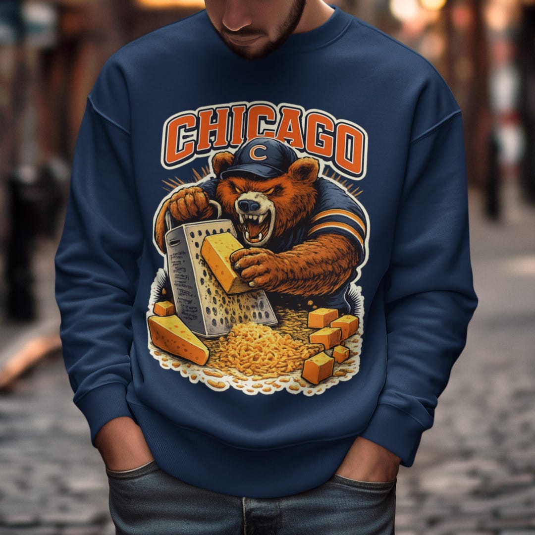 Funny Chicago Bear Cheese Grater Sweatshirt | Football Fan