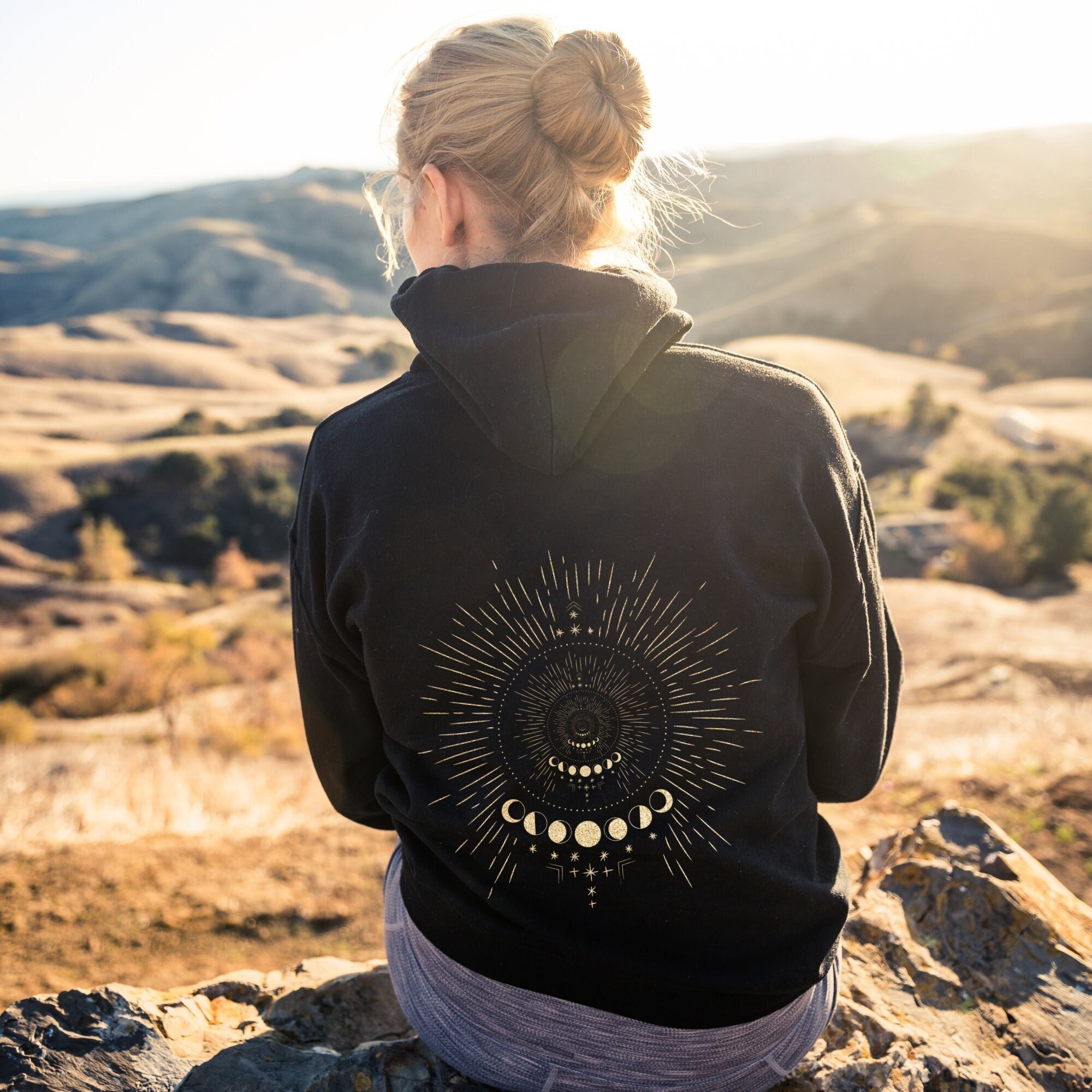 Moon Hoodie, Celestial Hoodie, Celestial Sweatshirt, Witchy Hoodie, Moon Phase Hoodie, Celestial Hoodie Gift, Moon Lovers Gift, Moon Shirt