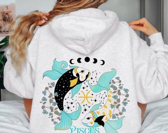 Pisces Zodiac Hoodie: Astrology Star Sign Sweatshirt