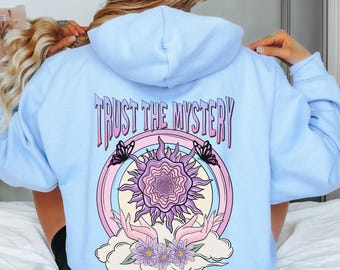 Retro Cosmic Hoodie: Trust The Mystery Graphic Sweatshirt