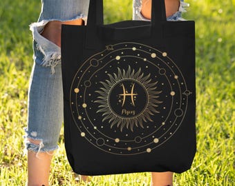 Pisces Zodiac Tote Bag: Celestial Astrology Gift