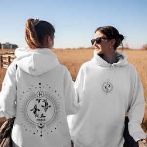 Pisces Gifts, Pisces Shirt, Tarot Hoodie, Astrology Sweatshirt, Birth Flower Gift, Angel Number Hoodie, Pisces, March Birthday Gift