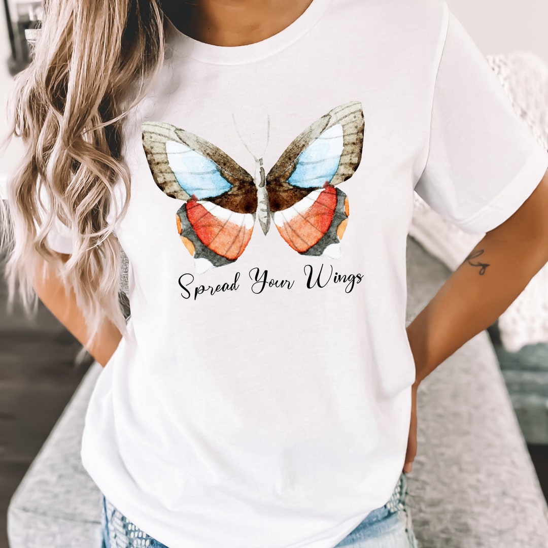 Watercolor Butterfly T-shirt: Celestial Goblincore Clothing - Etsy