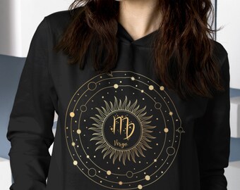 Moletom com estampa do signo de Virgem: presente com tema espacial e signo astrológico