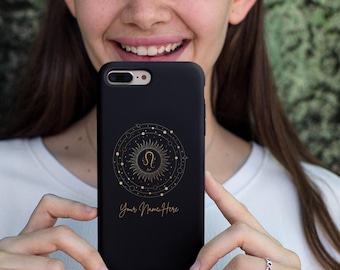 Funda para teléfono del zodiaco Leo: Carta estelar celestial, regalo astrológico