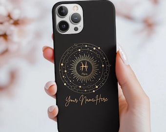 Personalized Pisces Zodiac Phone Case: Celestial Star Chart