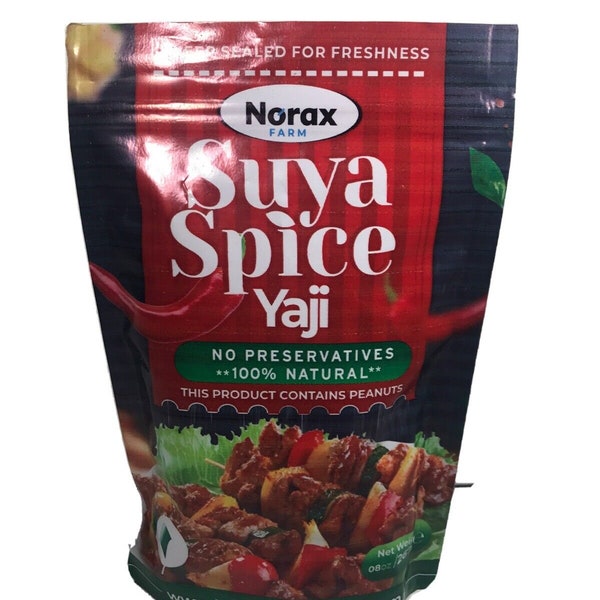 NORAX FARM Suya Spice (Yaji) Nigerian Suya Seasoning 08oz (226g) For Catering Gigs like Weddings, Birthdays, Cook Outs, and Patio grill