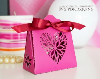 Gift box svg, Wedding heart, candy box template, thanksgiving box, bride's box, valentine's box, Cameo Cricut, laser cut, svg dxf ai cdr
