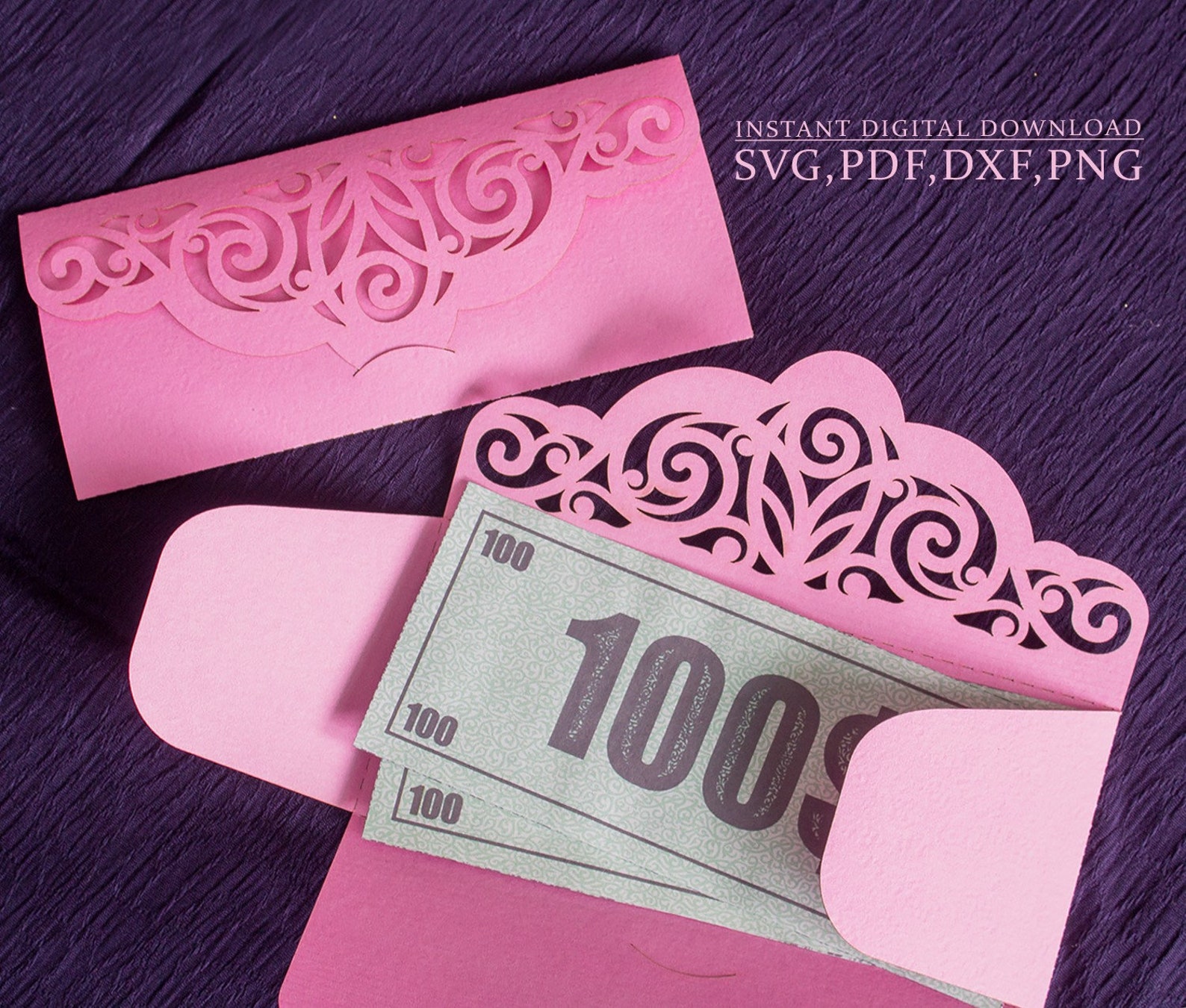 Money Cash Envelope Svg Gift Thanksgiving Envelope Template Etsy