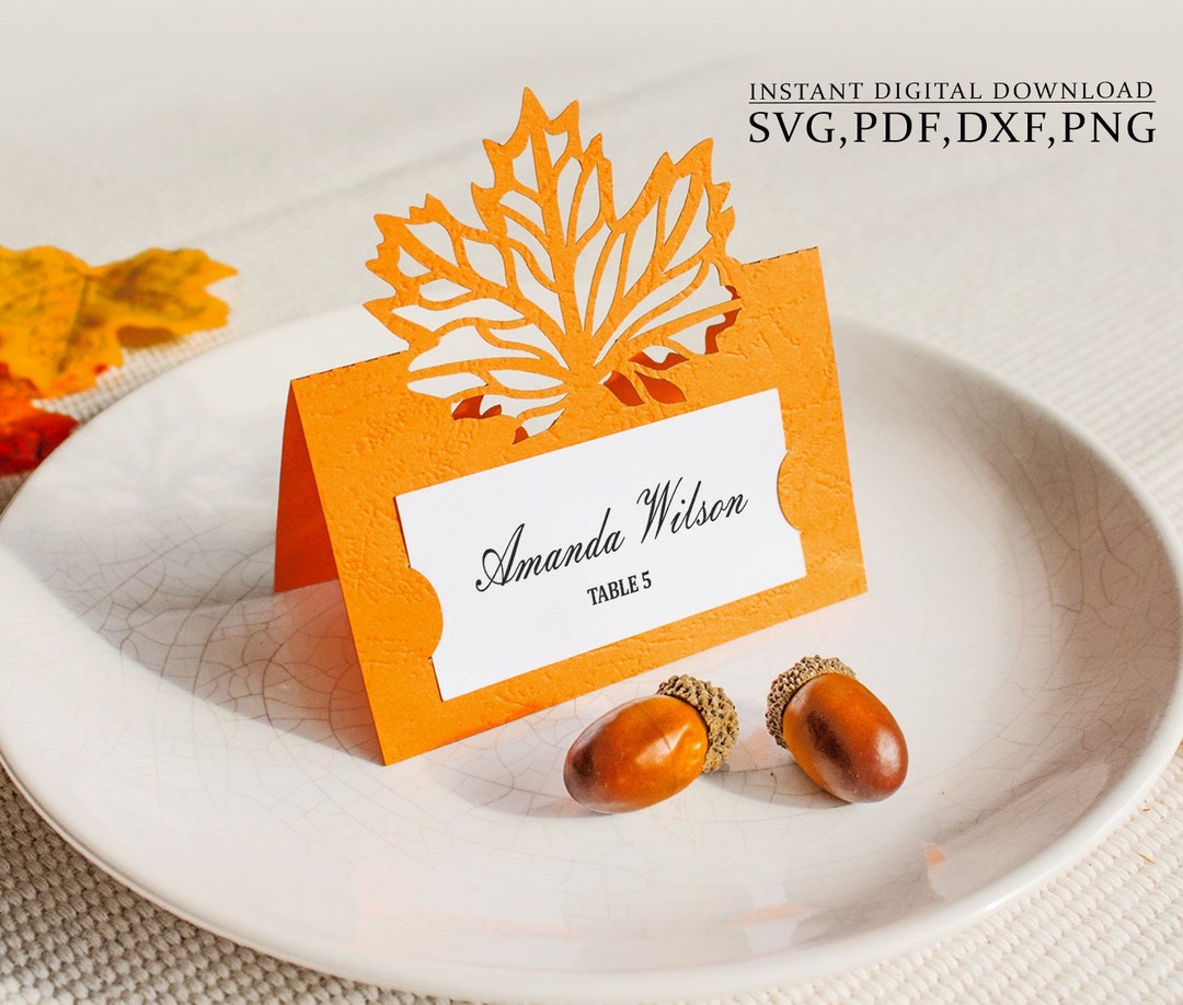 Fall wedding place cards deals