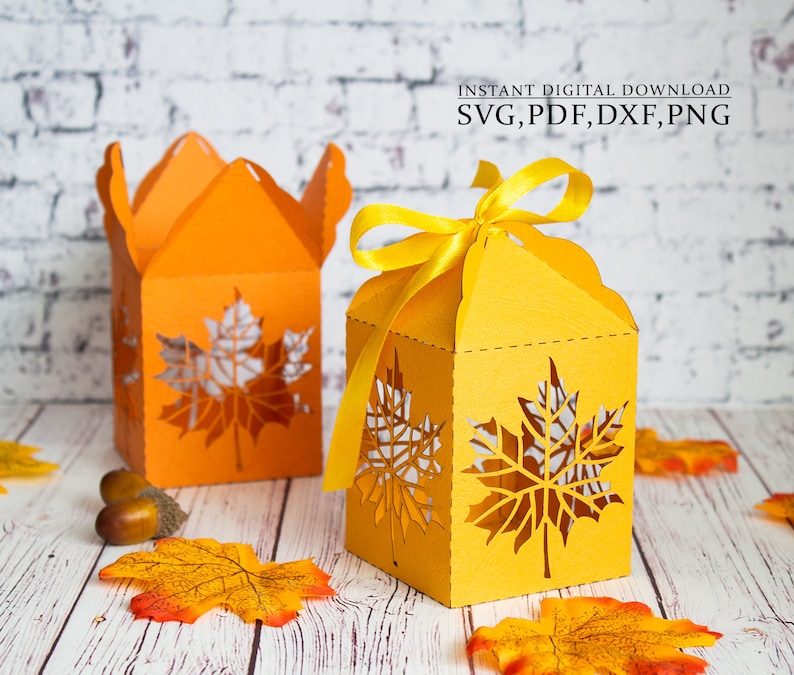 Leaf Box Custom Maple Leaf Box Template, Fall Wedding Box Svg, Gift Box Template ...