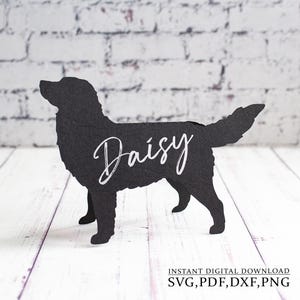 Hund Platzkarte Vorlage SVG, Tischdeko Party Dekor, Laser Cut Cameo Cricut svg dxf ai cdr
