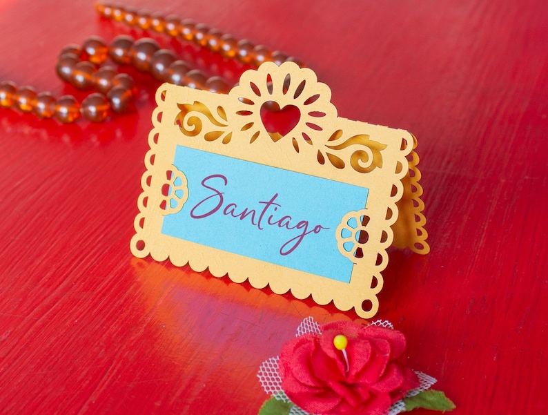Place Card SVG Mexican Place Cards Template Wedding Escort Etsy