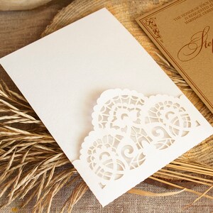 Rustic Pocket Invitation Template SVG, Wedding Lace Envelope Template ...