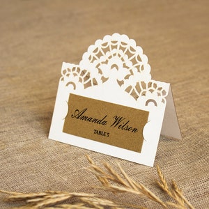 Lace Place Card Template SVG, Wedding Lace Place Card, Thanksgiving ...