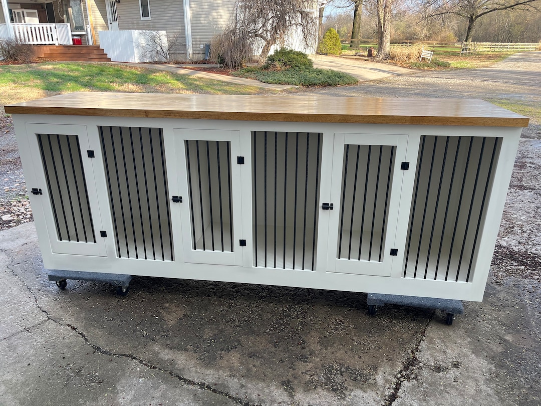 Triple Compartment Dog Kennel Biggest Dog Kennels on Etsy Etsy