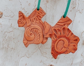 Texas - Handmade Leather Air Flairs - Leather Car Air Freshner