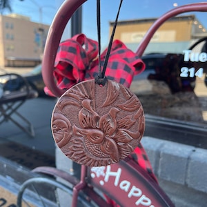 Circle - Handmade Leather Air Flairs - Leather Car Air Freshner