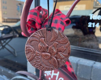 Circle - Handmade Leather Air Flairs - Leather Car Air Freshner