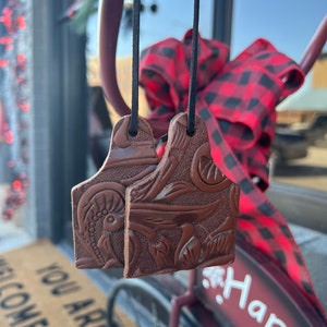 CowTag - Handmade Leather Air Flairs - Leather Car Air Freshner