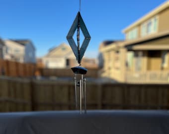 Stained glass wind chime