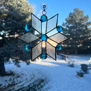 Stained glass snowflake