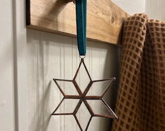 Stained Glass snowflake ornament.