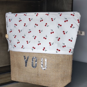 Trousse de toilette XXL Jute et coton