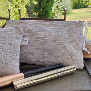 Trousse de maquillage Lin et sequins