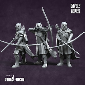3x Grey Castle Guard with Long Bows | Grey Castle | Davale Games | Fantasy