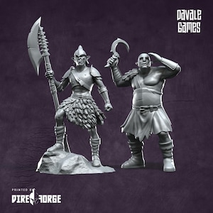 Shall & Krot. Orcs captains | Fellmount Reavers | Davale Games | Fantasy