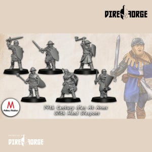 14th Century Men At Arms With Hand Weapons | 14th Century | Medbury | Historical