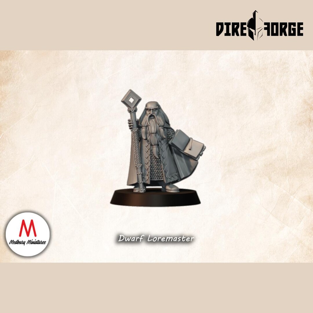 Dwarf Loremaster | Dwarves of the Saphire Ridges | Medbury | Fantasy - Etsy
