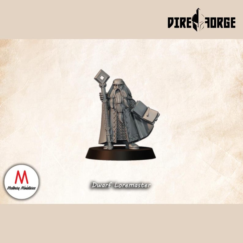 Dwarf Loremaster | Dwarves of the Saphire Ridges | Medbury | Fantasy - Etsy