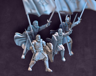 4x High Human Commander | High Humans | Davale Games | Fantasy