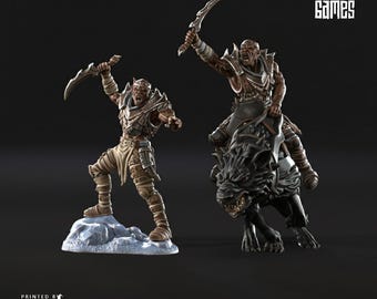 Ghrasku-voet en gemonteerd met dolk | Bloedhandige orks | Davale-games | Fantasie