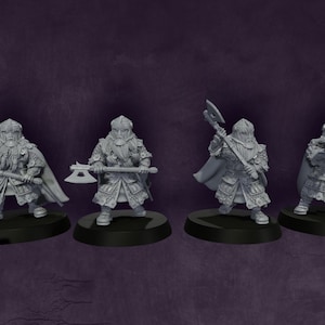 Dwarves Gemwardens with 2 Handed Axes | Dwarves of the Saphire Ridges | Medbury | Fantasy