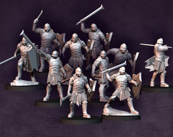 10x Blood-Handed orcs with shield and sword | Davale Games | Fantasy