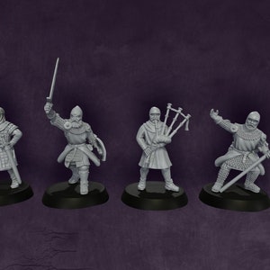 14th Century Scottish Pike Command team | Medbury | Historical