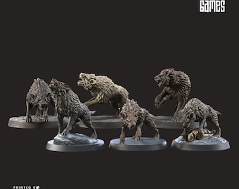 6 Savage Wargs / Dark City of Morlok / Davale Games / Fantasy