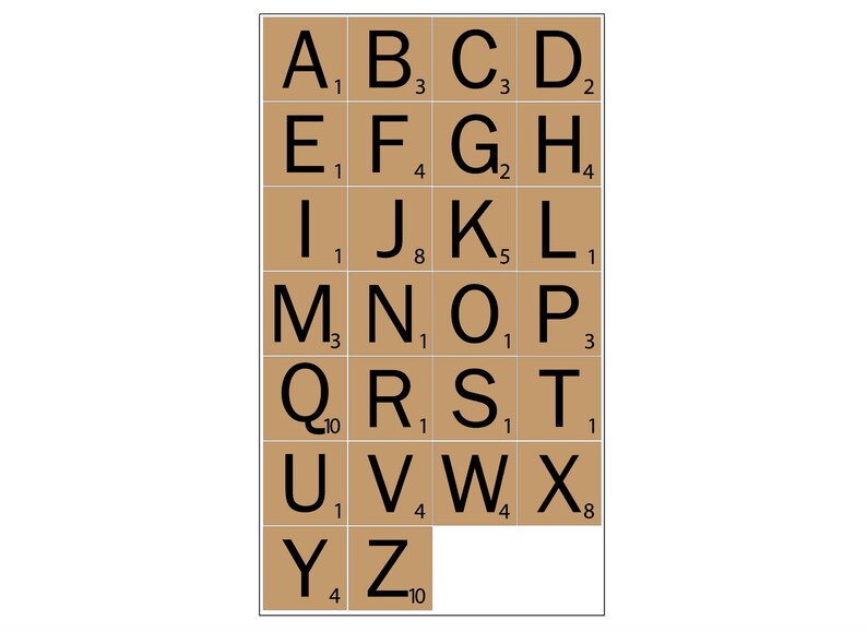 Scrabble Letters Stencil for Vinyl Cutter Digital File Svg Eps - Etsy