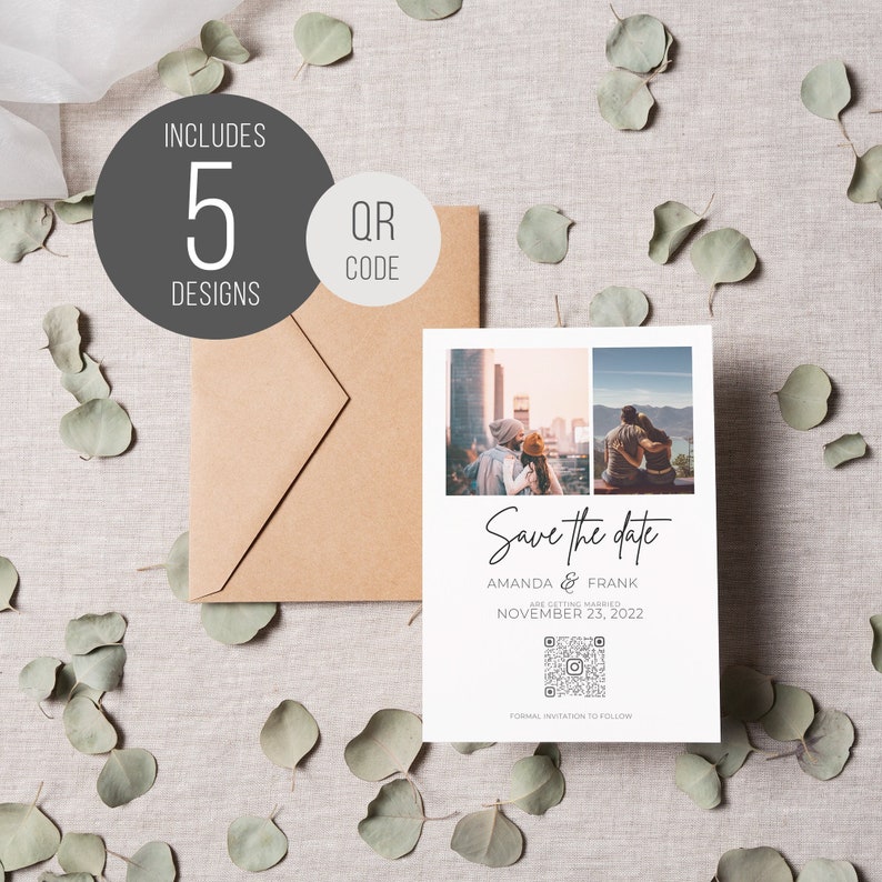 Save the Date QR Code Minimal Save the Date Qr Code QR Save Etsy Canada