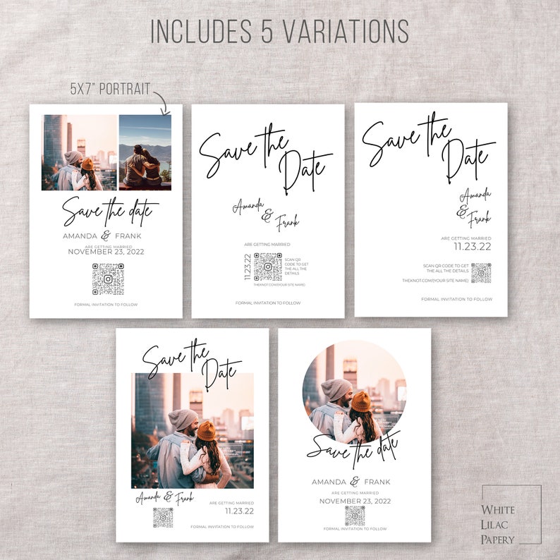 Save the Date QR Code Minimal Save the Date Qr Code QR Save Etsy Canada