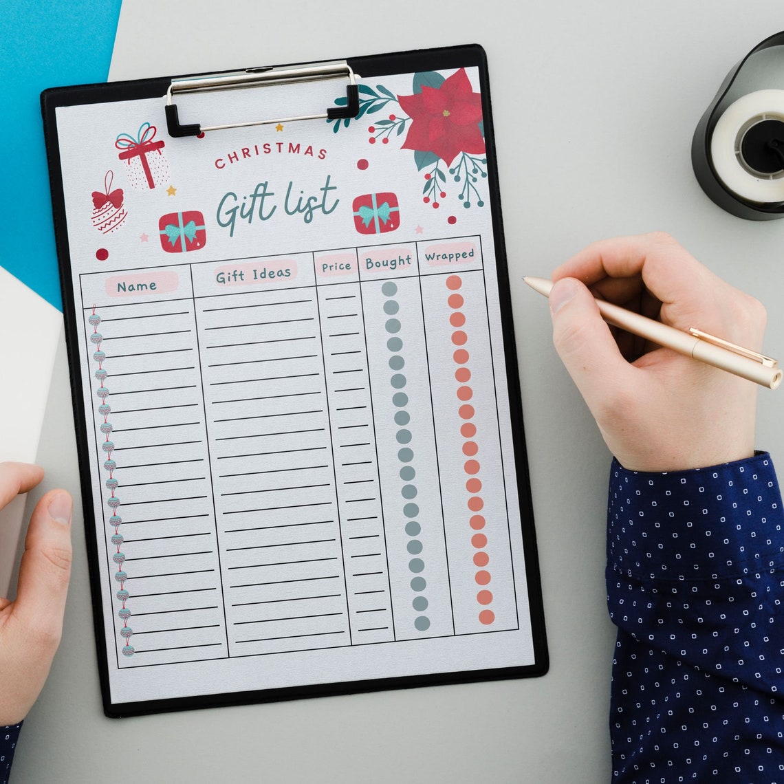 Christmas Gift List Printable Christmas Wish List Christmas - Etsy UK