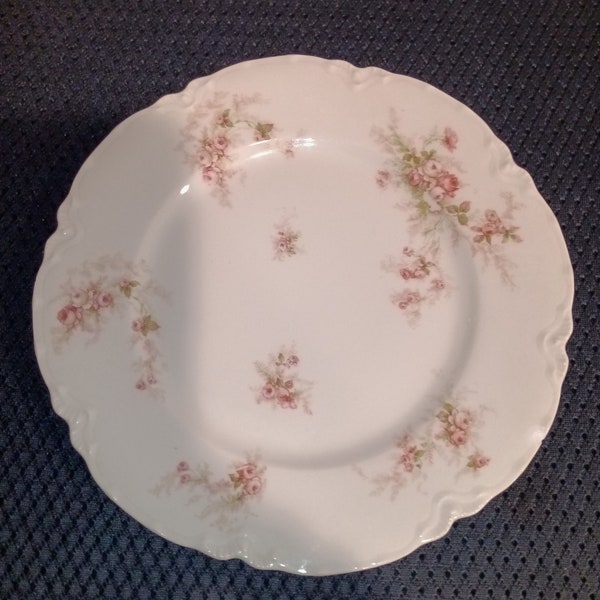 Theodore Haviland Porcelain Limoges Lunch Plates Princess Roses France Set of 4