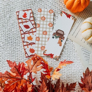 Cozy Season Fall Bookmark Set or Individual | Autumn Bookmark | Bookmark Set | Bookish Gift | Pumpkin Bookmark | Cute Bookmarks | Book Lover