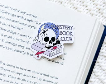 Mystery Book Club Sticker | Kindle Stickers | Cozy Mysteries | Thriller Bookish Stickers | True Crime Girls | Thriller Reader | Book Merch