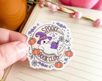 Ghost Spooky Book Club Sticker | Halloween Kindle Stickers | Bookish Stickers | Bookish Halloween | Ghost Sticker