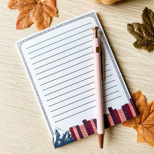 Mountain Notepad , Mountain Stationary ,  Memo Pad , To Do List , Lined Notepad , Fall Planner Pad , Writing Pads , Teacher Notepad
