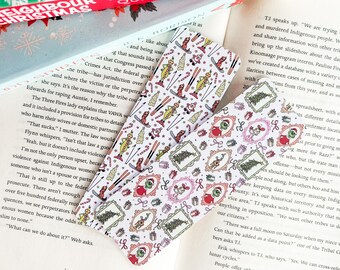 Grinch Lesezeichen Set oder Einzeln | Weihnachts Lesezeichen | Bücherwurm Geschenke | Niedliche Lesezeichen mit Quaste | Trendige Lektüre | Festliche gemütliche Jahreszeit